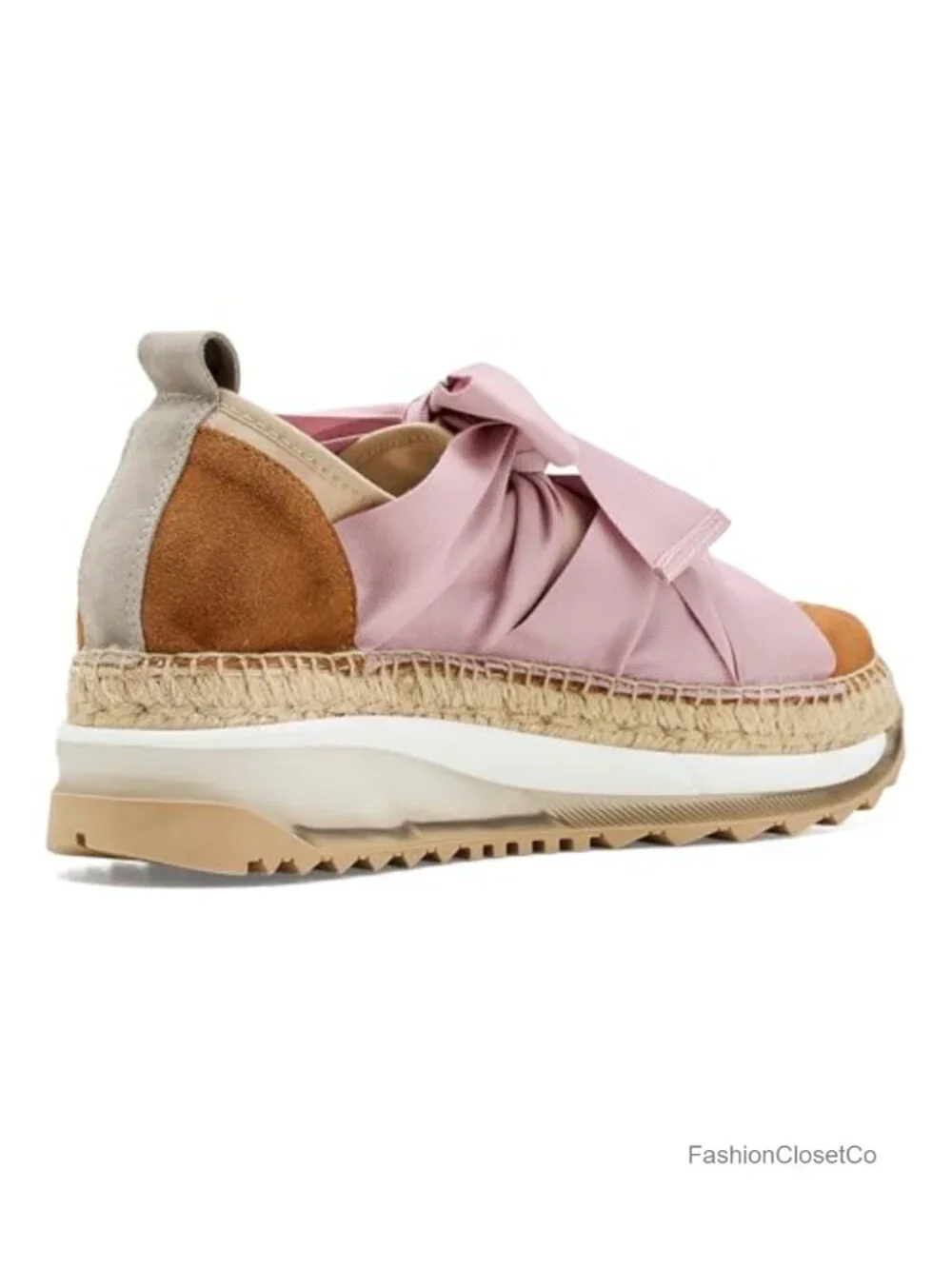 Free People Chapmin Espadrille Sneakers Canvas Cotton Neoprene Wedge Lace Up